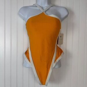 Body Glove Tatiana Weston-Webb Eco Stephanie Swimsuit Womens XS One Piece Yellow